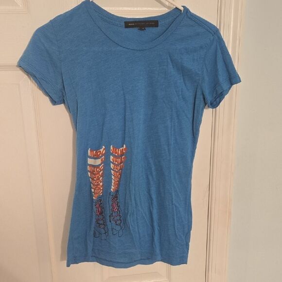 Marc By Marc Jacobs Blue T-Shirt - Picture 1 of 5